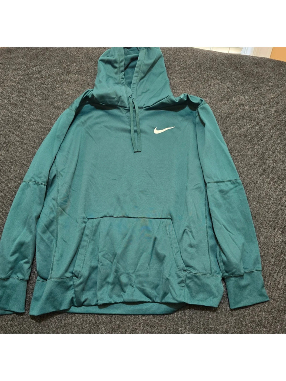 Nike Therma Fit Hoodie Mens XXL Green Pullover Fleece Training Sweatshirt Swoosh